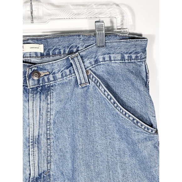 Levi Strauss Signature Carpenter Jeans Mens 38x32 Blue Denim Workwear Pants - Picture 8 of 16